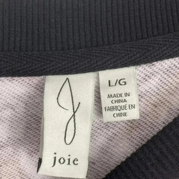 Joie Caleigh Sweater Pullover Paisley Floral Burgundy Black Pink Women's Large - Picture 9 of 10